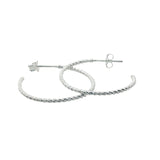 925 silver twisted hoop earrings S, M, L
