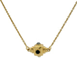 Collier doré et talisman multi pierres semi precieuses 42 cm