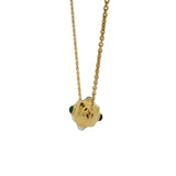 Collier doré et talisman multi pierres semi precieuses 42 cm