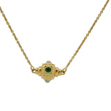Collier doré et talisman multi pierres semi precieuses 42 cm