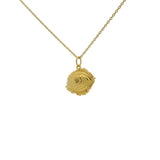 Collier doré oeil bombé avec cils 42 cm