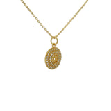 Collier doré médaille étoile de David avec zircons 42 cm