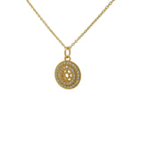 Collier doré médaille étoile de David avec zircons 42 cm