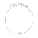 925 silver bracelet with zircon flower
