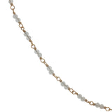 Collier doré avec duo pierre de lune 50 cm