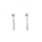 925 silver zircon earrings and 3 chains