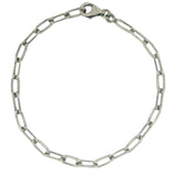 Men's bracelet in 925 silver oxidized matte rectangular mesh