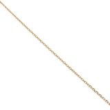 Gold necklace with engraved flower and stone pendant