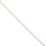Gold necklace with engraved flower and stone pendant