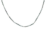 Collier doré cordon vert rubis zoisite et perles dorées 60 cm