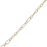 Collier doré ovale strié onyx noire 50 cm