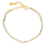 Duo bracelet of stones and golden pearls