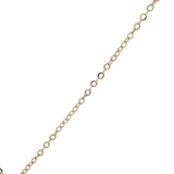 Collier doré croix avec petites boules 50 cm