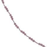 Collier doré cordon rose avec tourmaline rose 60 cm