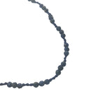 Collier doré cordon bleu marine avec lapis lazuli 60 cm