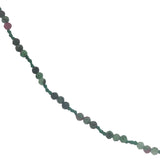 Collier doré cordon vert avec rubis zoisite 60 cm