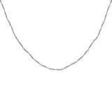 Collier doré cordon vert avec prehnite 60 cm