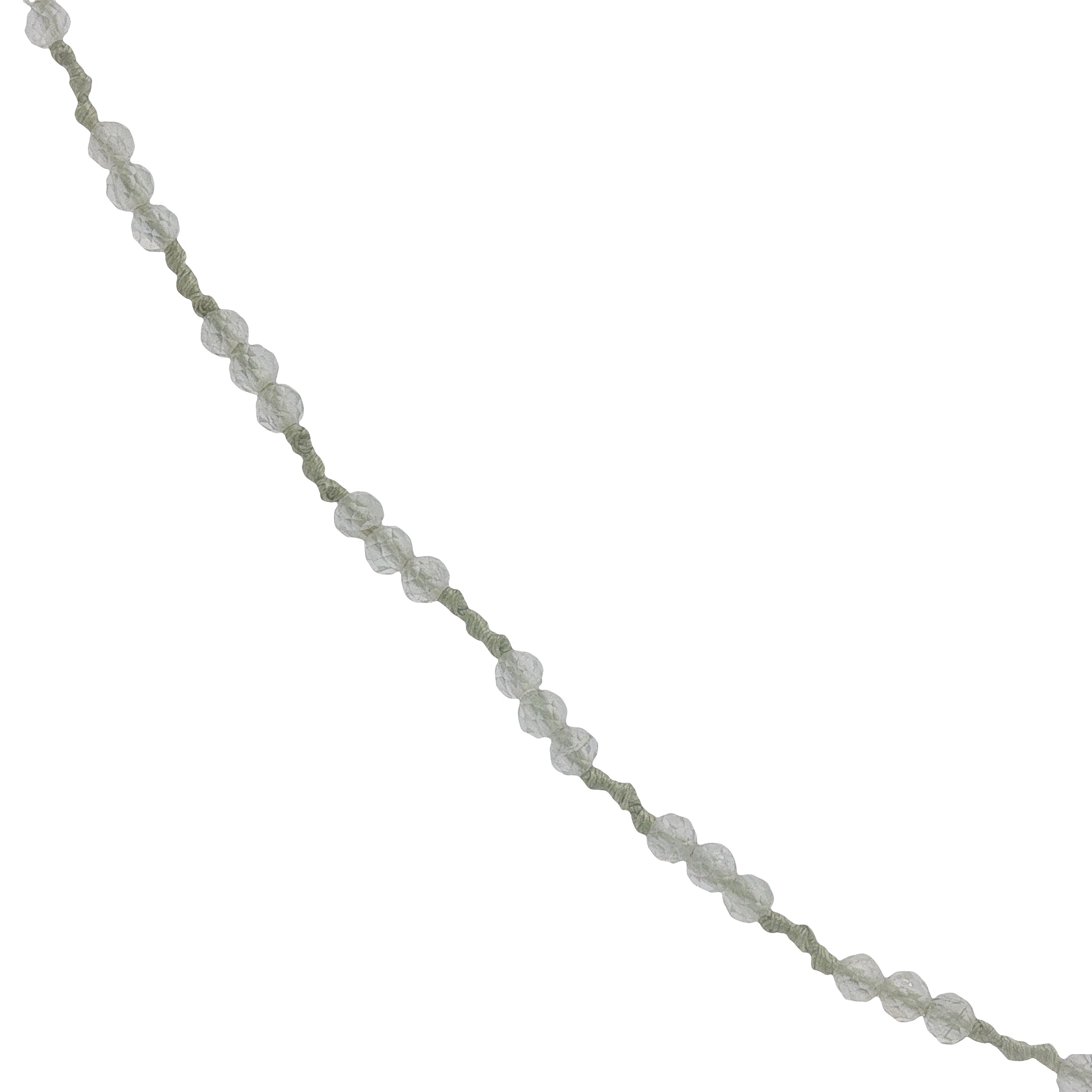 Collier doré cordon vert avec prehnite 60 cm