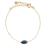 Bracelet doré pierre lapis