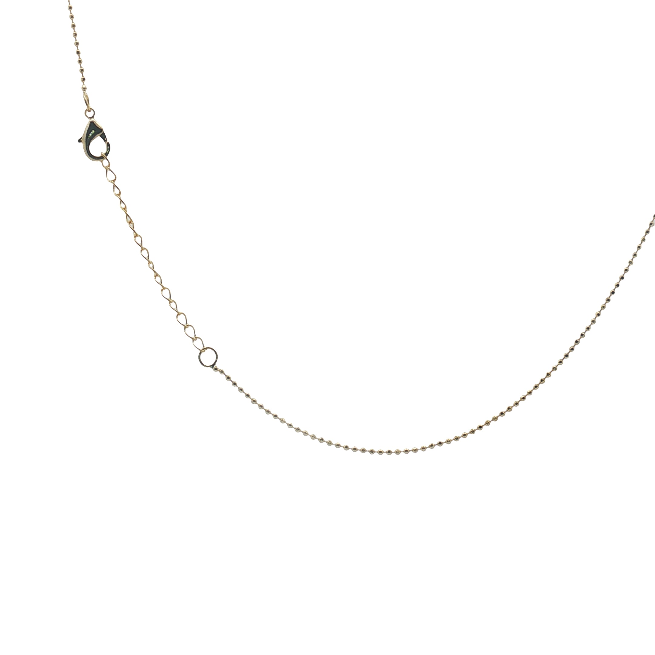 Collier doré maille petites boules facettées