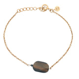 Gold and natural stone bracelet