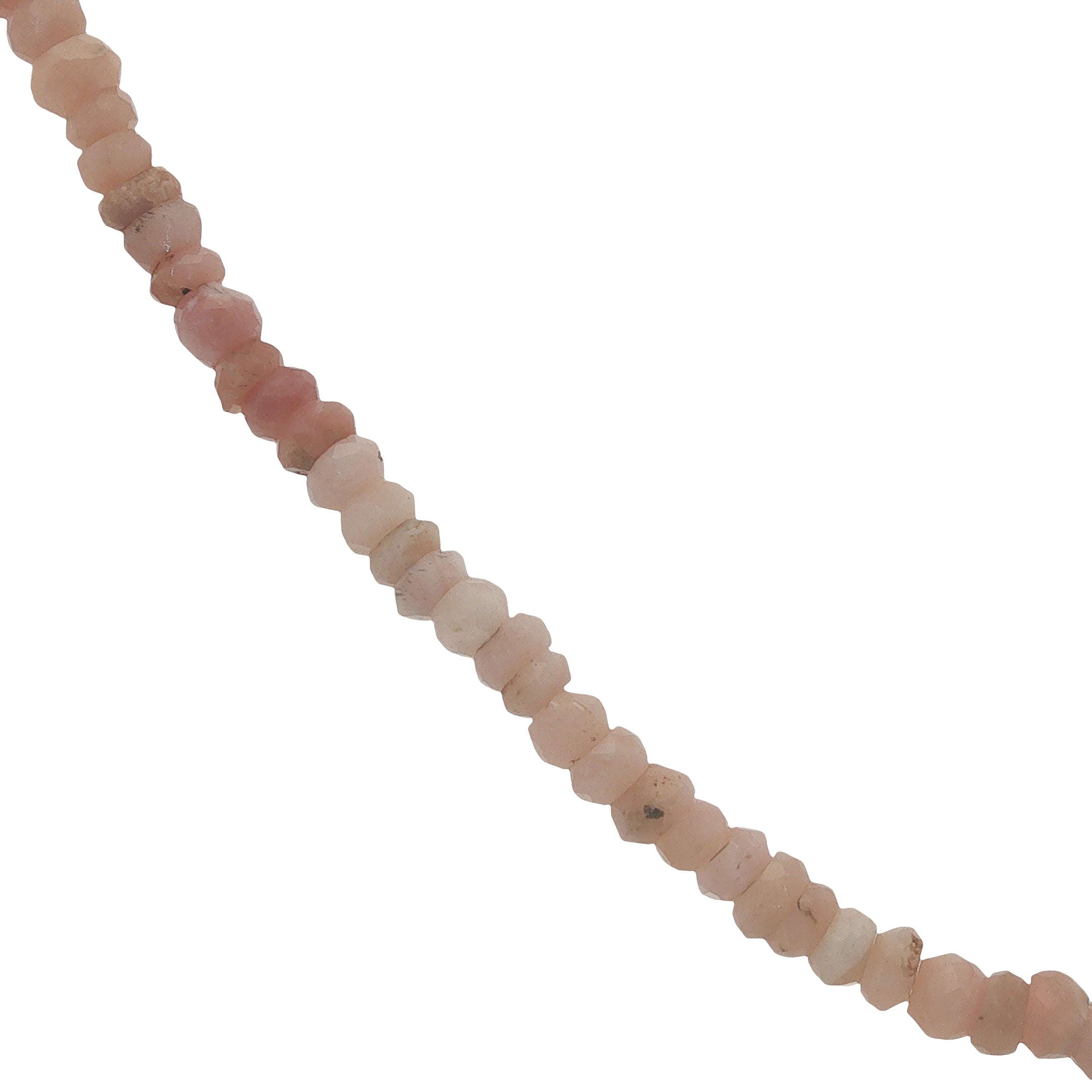 Collier doré en opale rose 40 cm