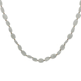 Collier doré pierre de lune ovale et perles dorées 42 cm