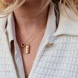 Collier doré talisman 4 faces 42 cm
