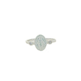 925 silver ring with Madonna and zircons