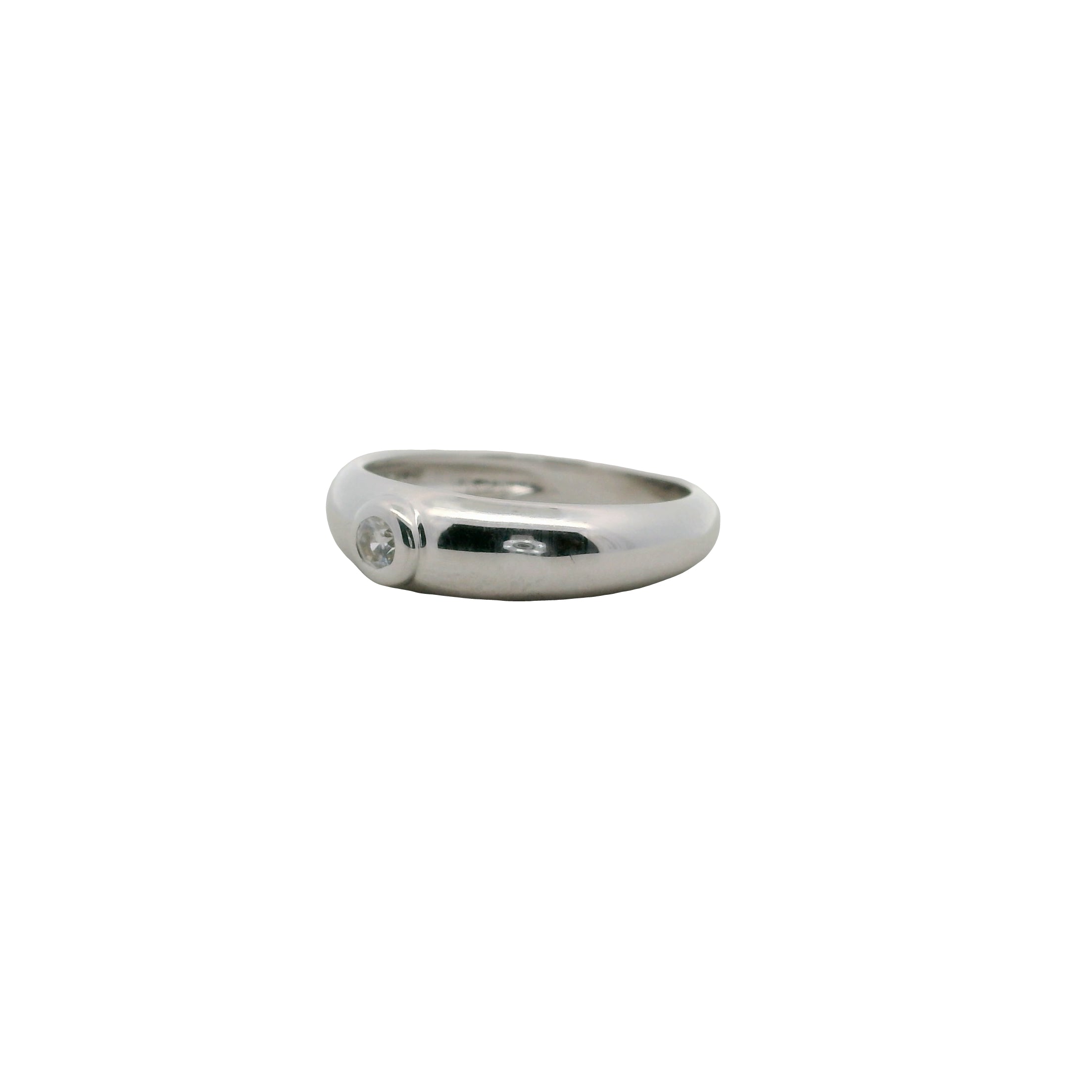Bague solitaire argent 925 avec zircon