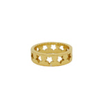 Gold ring with openwork stars