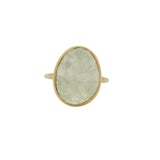 Faceted stone gold ring
