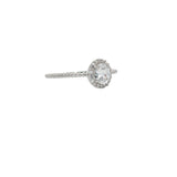 Bague solitaire argent 925 avec zircons
