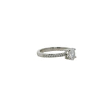Bague solitaire argent 925 avec zircons