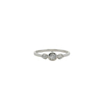 Bague trilogie en argent 925 et zircons