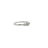 Bague trilogie en argent 925 et zircons
