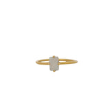 Fine gold ring and stone set with 4 claws
