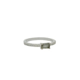 Bague argent 925 labradorite rectangulaire et zircons