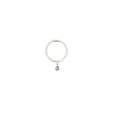 Bague argent 925 pampille goutte en pierre de lune