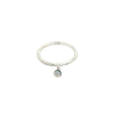 Bague argent 925 pampille goutte en pierre de lune