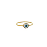 Small mother-of-pearl eye gold ring