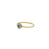 Small mother-of-pearl eye gold ring