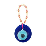 Oeil mural en pâte de verre soufflé bleu