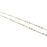 Collier doré maille 3 boules sur chaine forçat