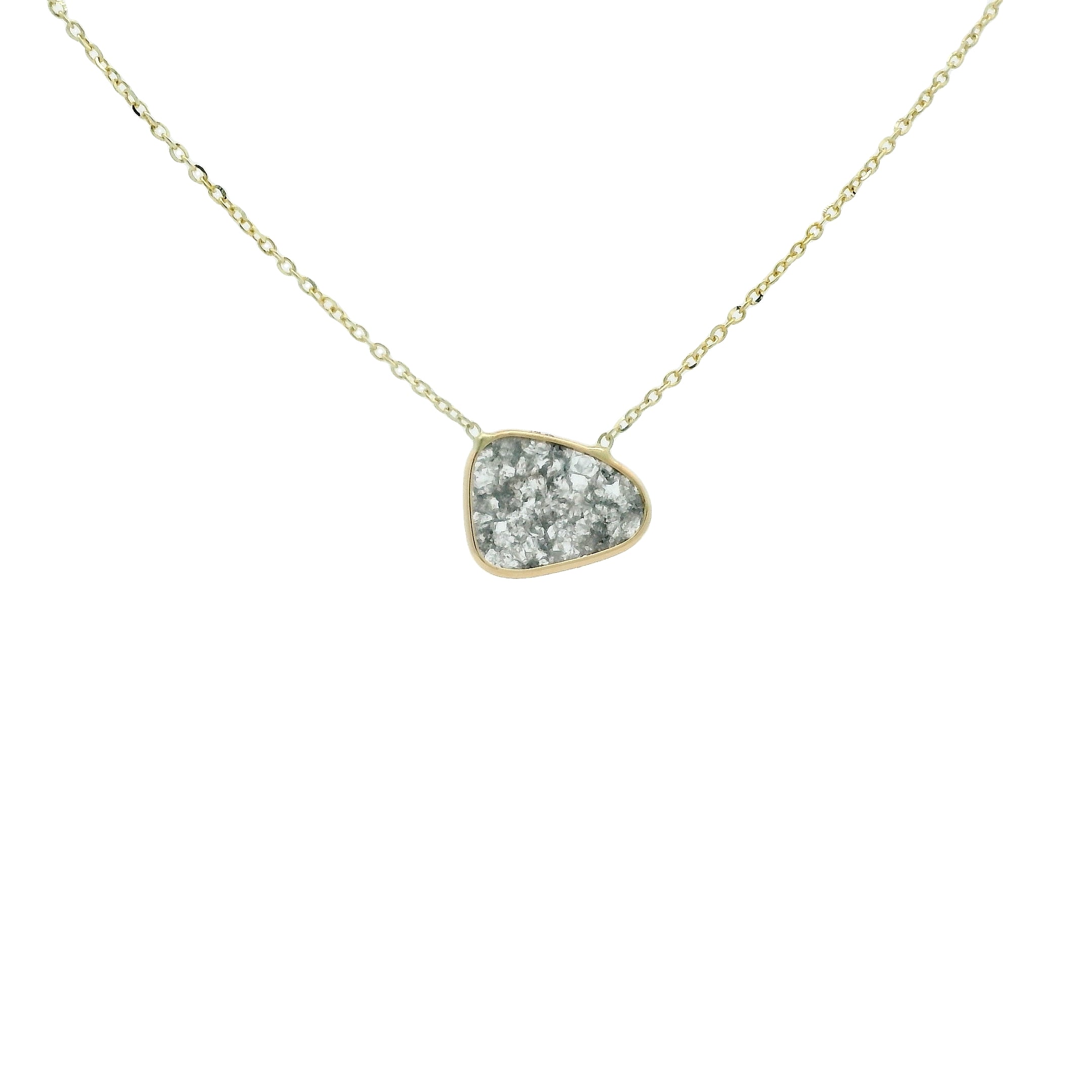 Organic Diamond Slice Choker Necklace