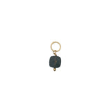 Charms doré quartz fumé taillé en carré