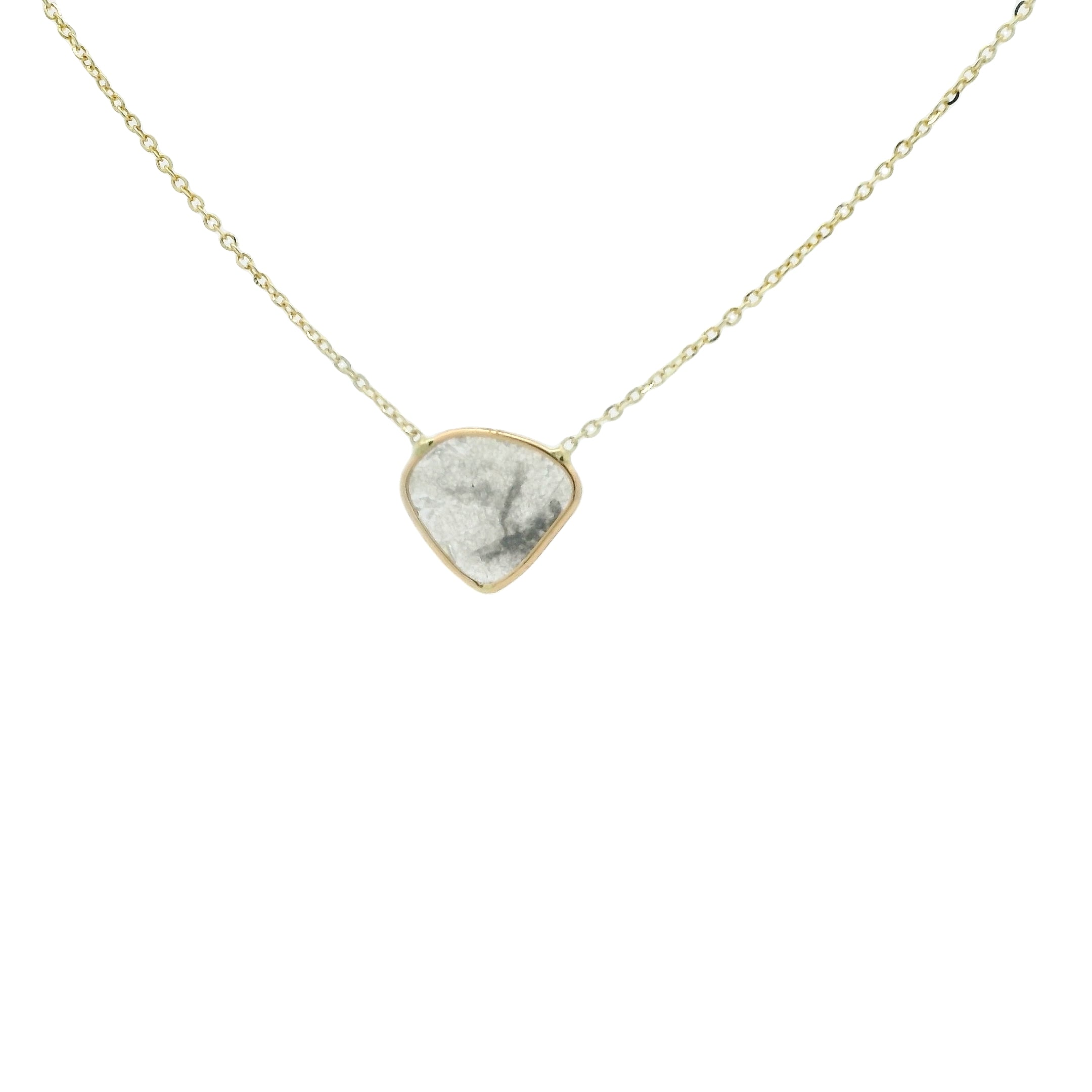 Organic Diamond Slice Choker Necklace