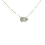Organic Diamond Slice Choker Necklace