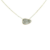 Organic Diamond Slice Choker Necklace