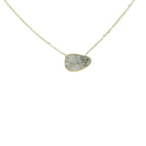 Organic Diamond Slice Choker Necklace